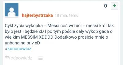 Kaudi - @hajterbystrzaka aka Messi 
Ty naprawde masz coś z garem .
Idź do Sławka sw...