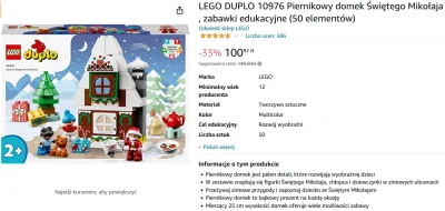 UlanaGraszka - Na amazonie Lego Duplo 10976 Piernikowy domek Świętego Mikołaja za 101...