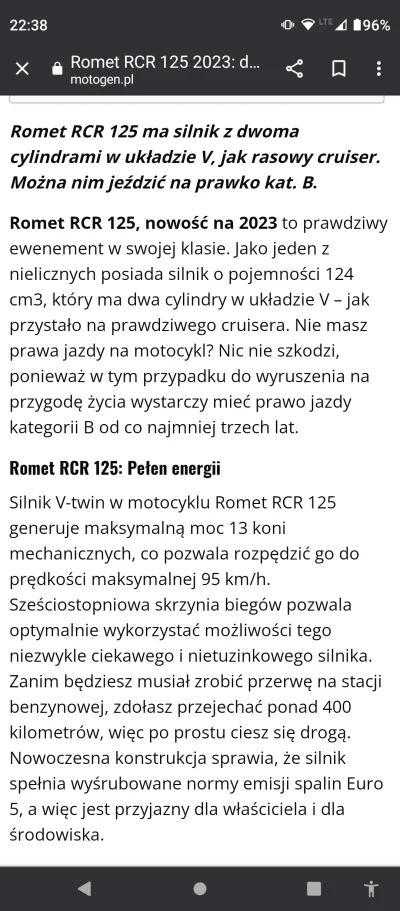 Blueweb - #motocykle #bojowka125cc 
https://motogen.pl/romet-rcr-125-2023-dwa-cylindr...