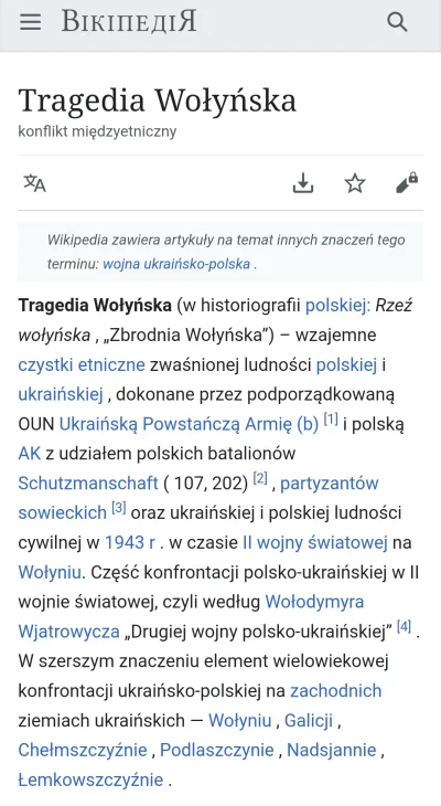 Javert012824 - Definicja rzezi wołyńskiej z ukraińskiej Wikipedii pozostawia, lekko m...