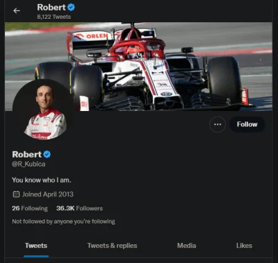 grzes_wu - Robert sztywniutko na Twitterze
#f1 #kubica #powrutcontent
