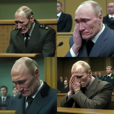 Nie_quatschen - Putin płaczacy w sądzie

#midjourney #sztucznainteligencja #wojna #ro...