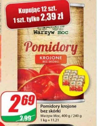 kaczkaposmolensku - pomidory w puszce w #dino :

w październiku: 2,18, w promocji 1...
