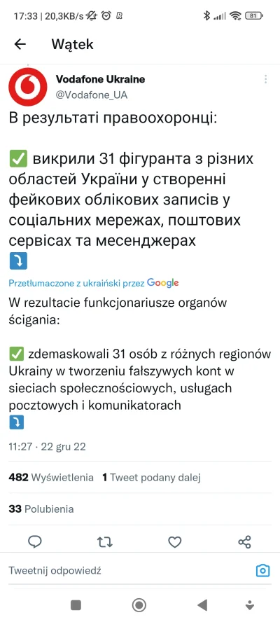 samozuo - @covidduck: oczywiście że z Ukrainy. Inne źródło - wpis operatora Vodafone ...