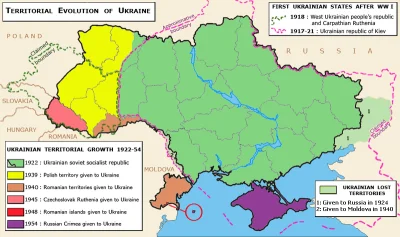 oydamoydam - @szurszur: Na żółto obszar II RP wchodzący w skład obecnej Ukrainy, tylk...