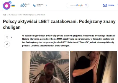 PlejBania - Onet: Polscy aktywiści LGBT zaatakowani. Podejrzany znany chuligan
XD
h...