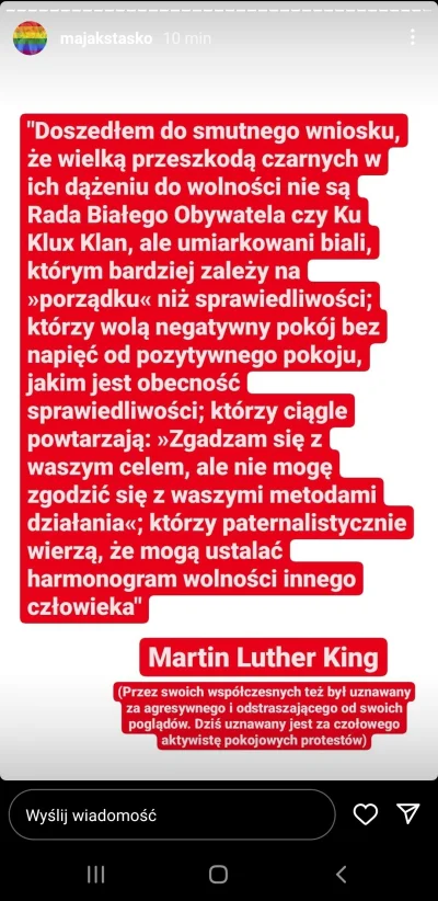 gennarosavastano - Maja Staśko porównuje się do Martina Luthera Kinga. Ta choroba pos...