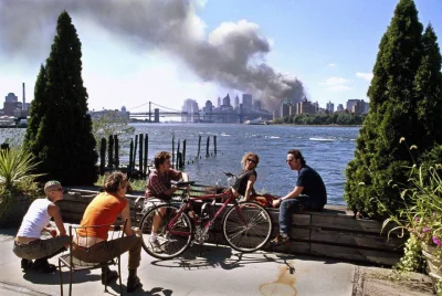 4ntymateria - Widok z Brooklynu na Manhattan #11wrzesnia 2001 rok #nowyjork #usa