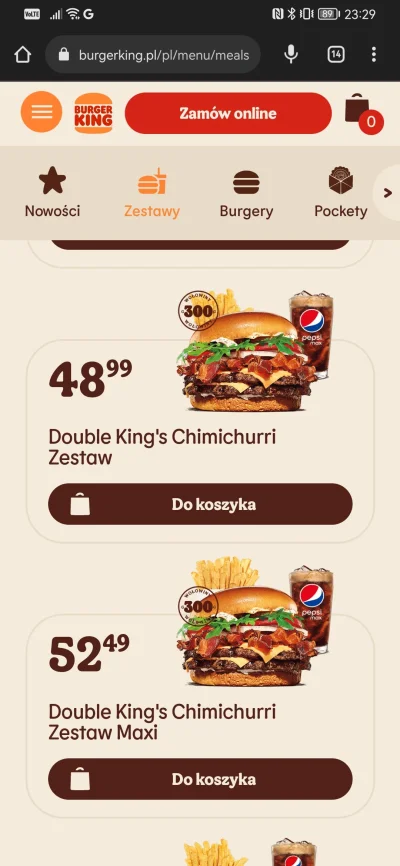 michaste - Obczajcie ceny w Burger Kingu ..