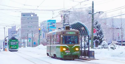 nowyjesttu - Sapporo, Japonia. Tramwaje miejskie.

#japonia #kolej #tramwaje #cieka...