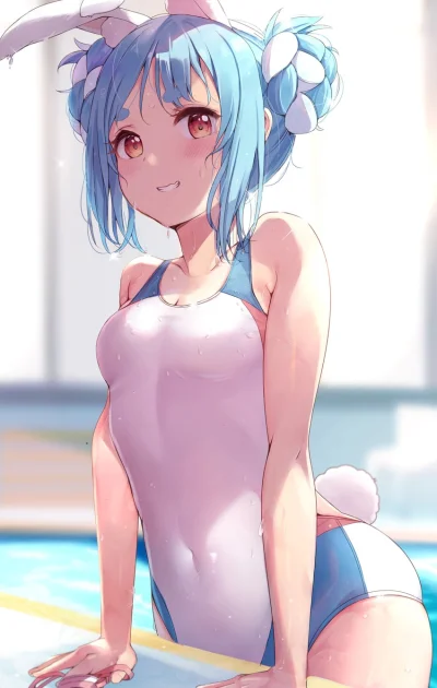 JustKebab - #anime #randomanimeshit #virtualyoutuber #hololive #usadapekora #swimsuit