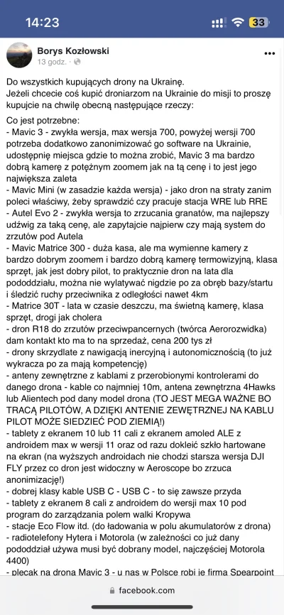 AloneShooter - Znajomy jeżdżący szkolić żołnierzy na Ukrainie opublikował listę konkr...