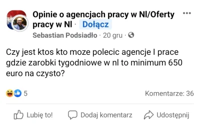 Kozikiewicz - Jeszcze półtora tygodnia temu Seba pytał o agencje pracy w Holandii, dz...