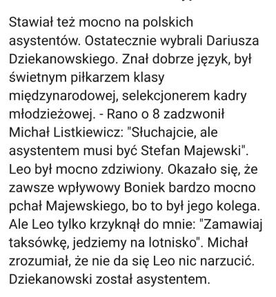 Adoxer - @Shatter: Leo to mocno stawiał na polskich asystentów, tylko chciał sam wybi...