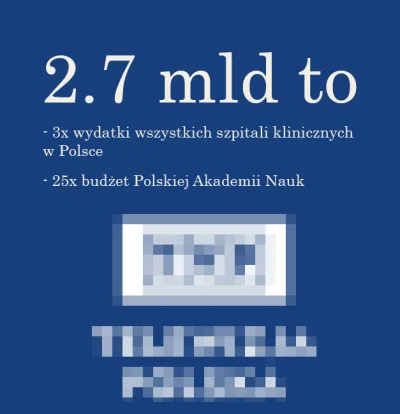 cornel9192 - Nie wiem czy ktoś słyszał ale przypominam: 2.7 mld zł na propagandę TVP ...