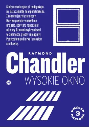 ali3en - 2949 + 1 = 2950

Tytuł: Wysokie okno
Autor: Raymond Chandler
Gatunek: krymin...