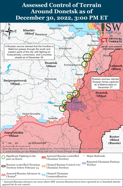Kagernak - Obwód Doniecki

Siły rosyjskie kontynuowały 30 grudnia działania ofensyw...