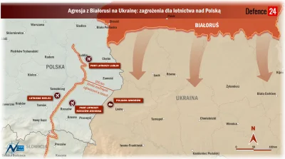B.....n - Mapka prawdopodobnych kierunków ataku wojsk rosyjskich (być może wspartych ...