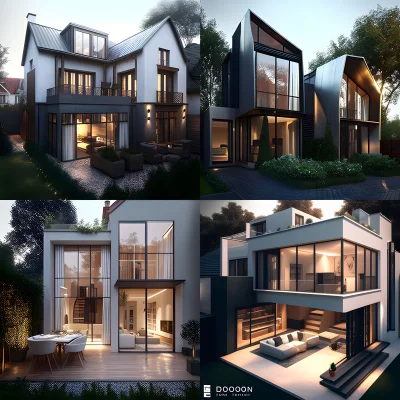 tadocrostu - #architektura #midjourney #ai 
Design a modern, luxurious townhouse in ...