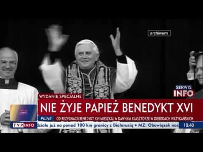 Pawci0o - Benedykt XVI nie żyje. ( ͡° ʖ̯ ͡°) 
Papież senior miał 95 lat.
Smutna wia...