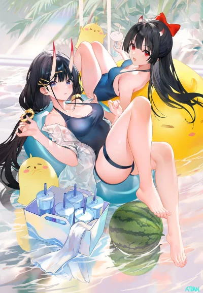 Sentox - #randomanimeshit #anime #azurlane #noshiro #sakawa #stopkianime #swimsuit #m...