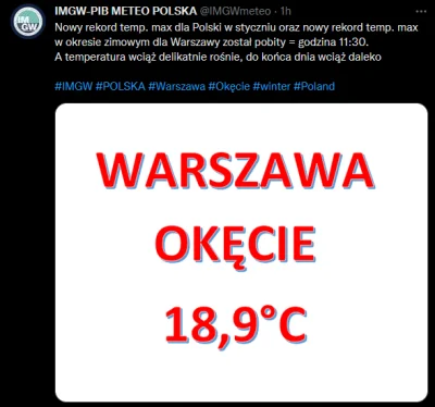 joel_str - Warszawa już pobiła Głuchołazy, aktualny rekord 18,9