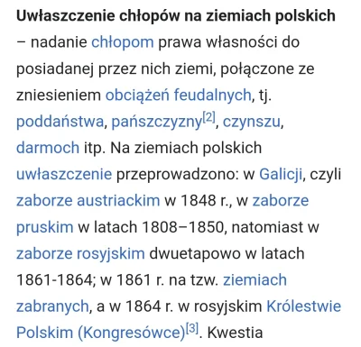 janusz-lece - @bobson92: tak, uwlaszczenie chłopów nastąpiło podczas zaborow, ale rus...