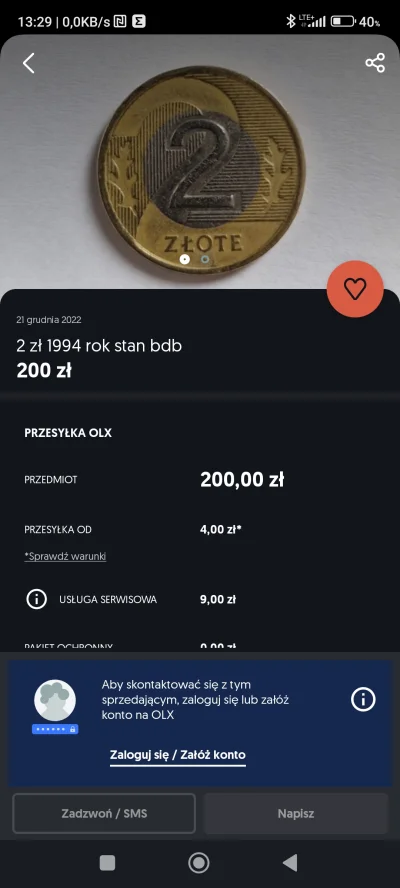 Del - Chcecie kupić 2 zł za 200 zł? ( ͡° ͜ʖ ͡°)
#olx