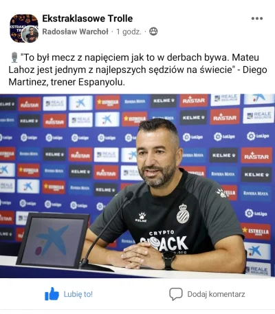 Piotrek7231 - #mecz #laliga #fcbarcelona #espanyol
A trener Espanyol to dzban.