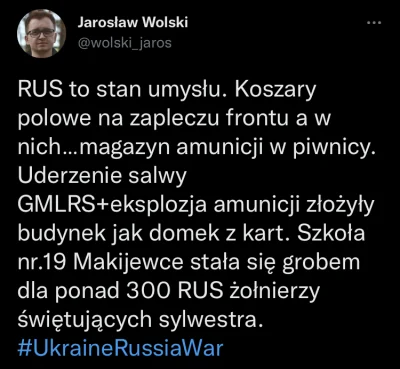 Malpigaj - Skąd nasz OSINT-owiec wie, że tylu zginęło Rosjan? Ja rozumiem, że oświadc...