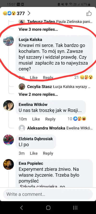 mirek_wyklety - Komentarz matki Kalskiego na fb. Daje do myslenia...chociaz mnie sie ...