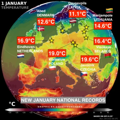 jegertilbake - Rekordy temperatur w Europie w ostatnich dniach

#globalneocieplenie...
