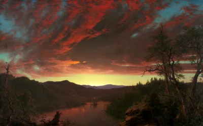 Lifelike - Zmierzch na odludziu; Frederic Edwin Church
olej na płótnie, 1860 r., 101...