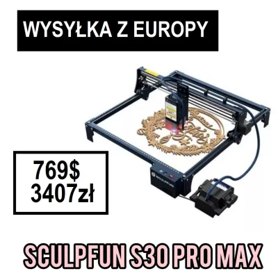 CudaliPL - WYSYŁKA Z EUROPY


SCULPFUN S30 Pro Max Grawer Laserowy 20W + wspomagan...