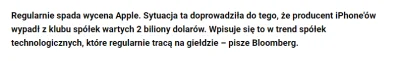 gustowny_dzikus - Wg money.pl Apple wypadł z elitarnego klubu spółek wartych 2 ponad ...