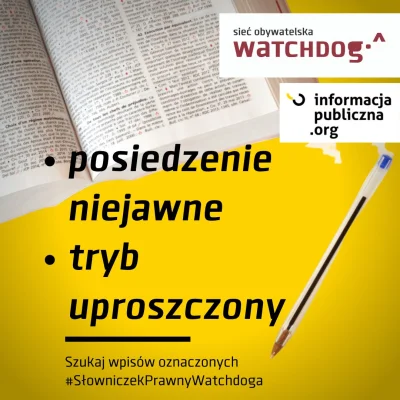 WatchdogPolska - Hej, przed Wami kolejny odcinek #SlowniczekPrawnyWatchdoga. Wiecie j...