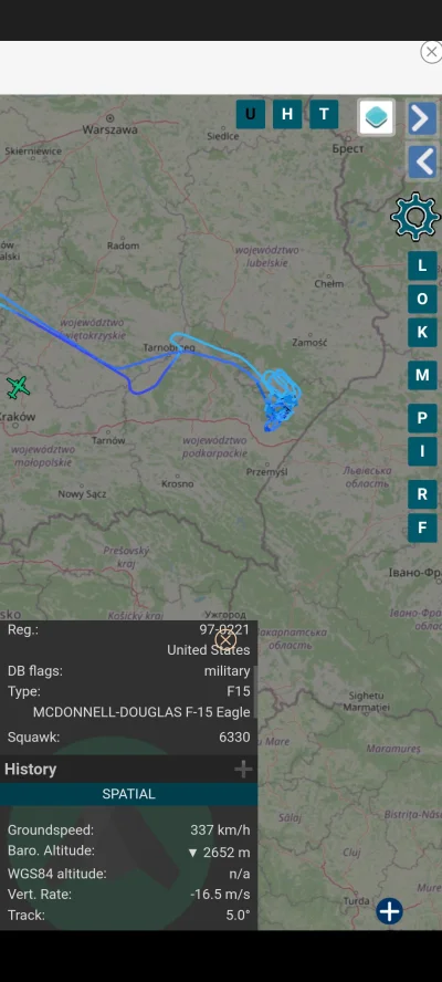 grzesiecki - A to ciebie słyszałem dzisiaj przez kilka godzin. #flightradar24 #adsb