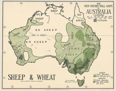 4ntymateria - Australijska mapa owiec z 1920.#australia #mapy #mapplethorpe #historia...