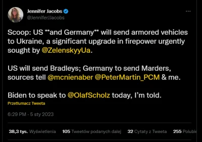 mel0nik - Bloomberg: USA i Niemcy wyślą Ukrainie opancerzone pojazdy. USA Bradleye, a...