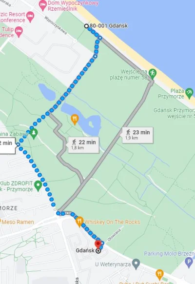 thorgoth - 1,8-1,9km wg map google'a. Szła dość szybko więc gdyby utrzymała tempo to ...