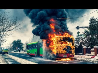 kicek3d - #autobusy #komunikacjamiejska #jelcz #pozar