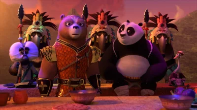 upflixpl - Zdjęcia z dwóch seriali: Kung Fu Panda: Smoczy rycerz oraz Makanai: W kuch...