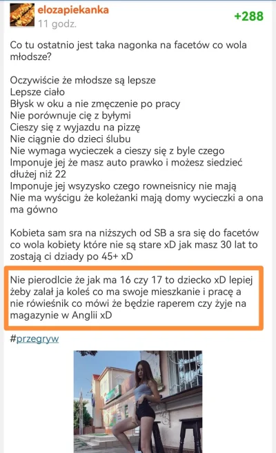 Filippa - Wykopki gloryfikujące związki z dziećmi.
Typowe.
Tak, 16 latka to JEST dzie...