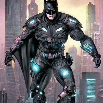 tadocrostu - > Batman in cyberpunk armor of the future

@Forneusmarou: Stable diffu...