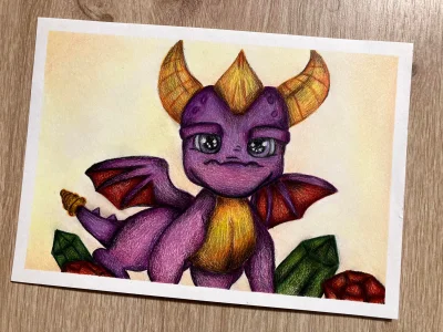 KlaudiX - Narysowałam Spyro (ʘ‿ʘ)

#rysunek #rysujzwykopem #spyro #heheszki #chwale...