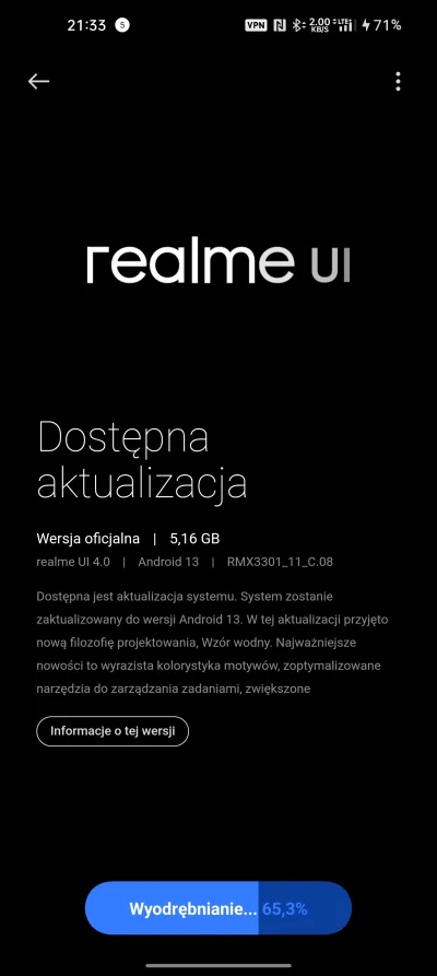 KaluHeHe - #realme gt2 pro #android 13 wchodzi na pokład. 
Jak u was?