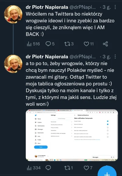 KarolaG17 - 3 rano i bestia wraca na Twittera, ALE Tylko dyskusje na jego tablicy - b...