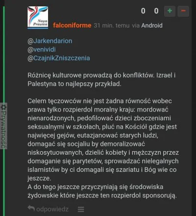 D.....r - Dzisiaj kolejny miks psychoprawackich urojeń, i do tego jeszcze ten avatar ...