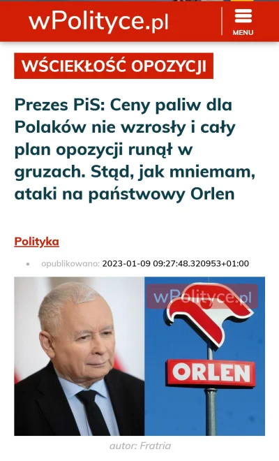 Javert_012824 - Kaczyński trochę wkopał Obajtka mówiąc,że Orlen jest „państwowy”. Wed...