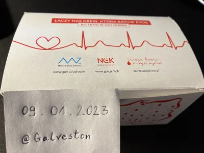 Galveston - 288 970 - 450 = 288 520
Data donacji - 09.01.2023
Rodzaj donacji - krew p...